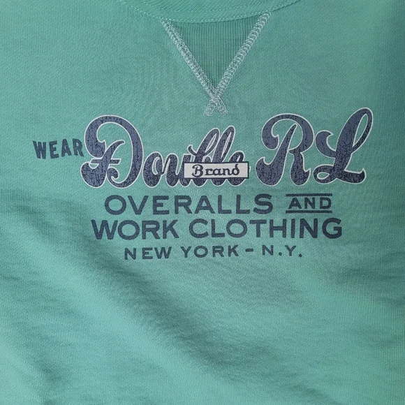 Ralph Lauren Double RL Slogan Print Sweatshirt Size M - Picture 2 of 5